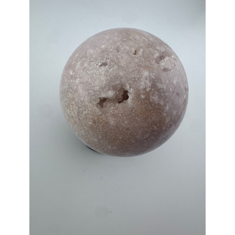 Pink Amethyst Crystal Sphere Natural Druzy Geode Polished Stone 2.37in 9.5oz